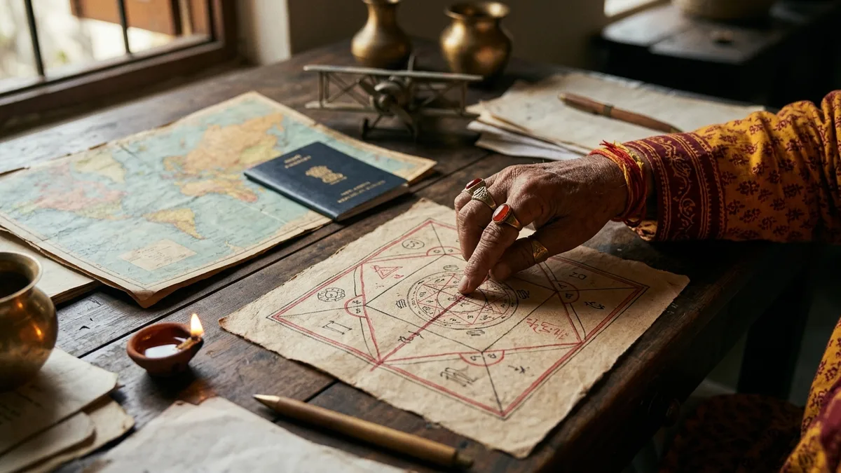 Rahu and Ketu axis placement by house for foreign settlement analysis in Vedic astrology
